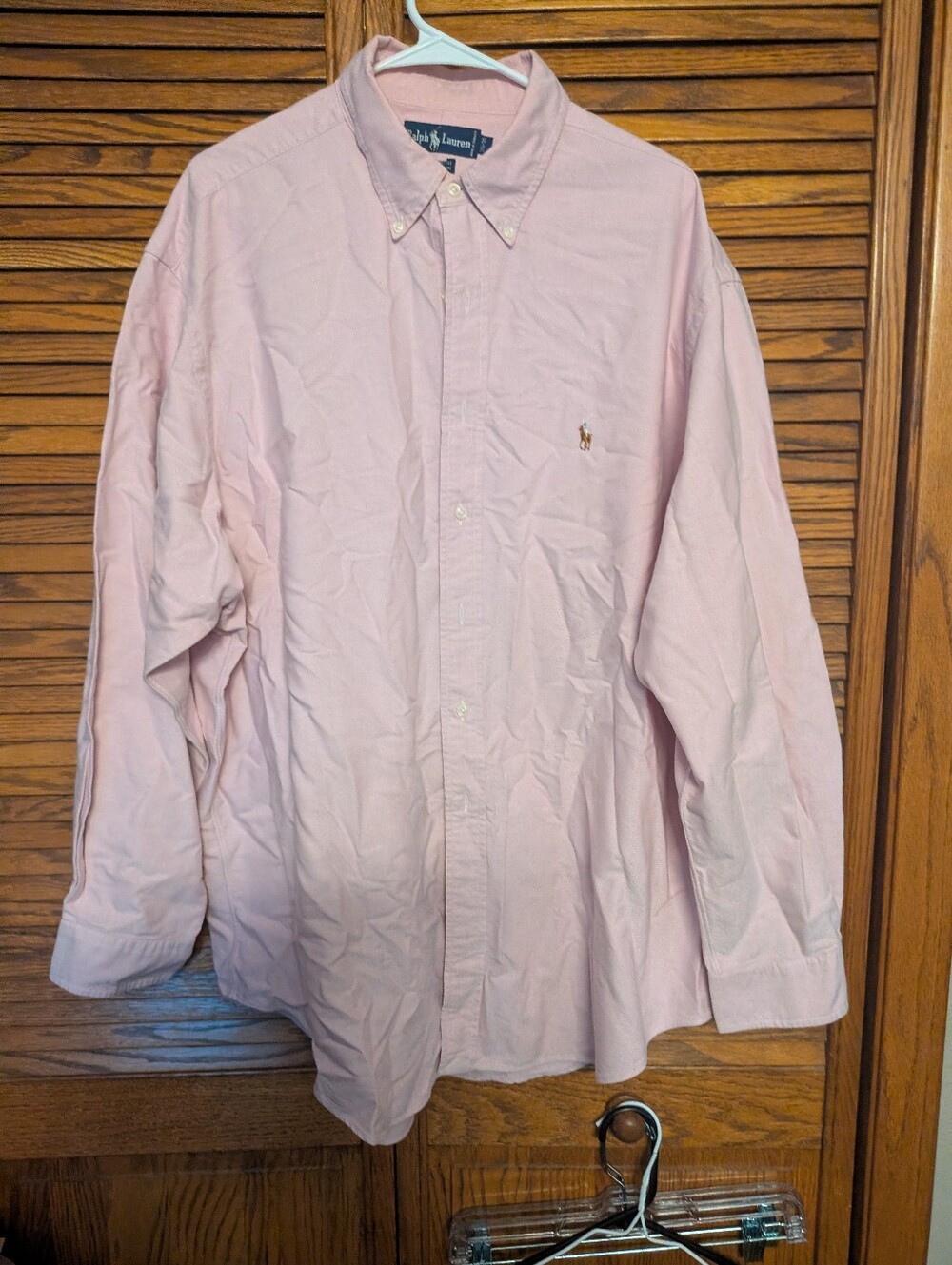 Ralph Lauren Pink Button Down Shirt Long Sleeve Men's Size 17 1/2